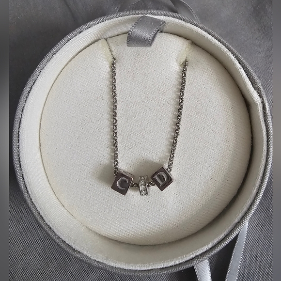 Christian Dior Silver Necklace With Dior Box and COA - Picture 10 of 14
